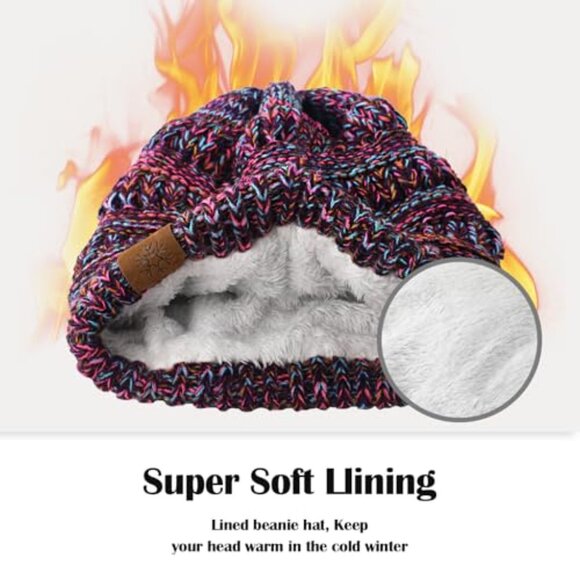 Chunky Cable Knit Beanie Winter Hat Soft Warm Slouchy Fit Chic Casual - Picture 5 of 8